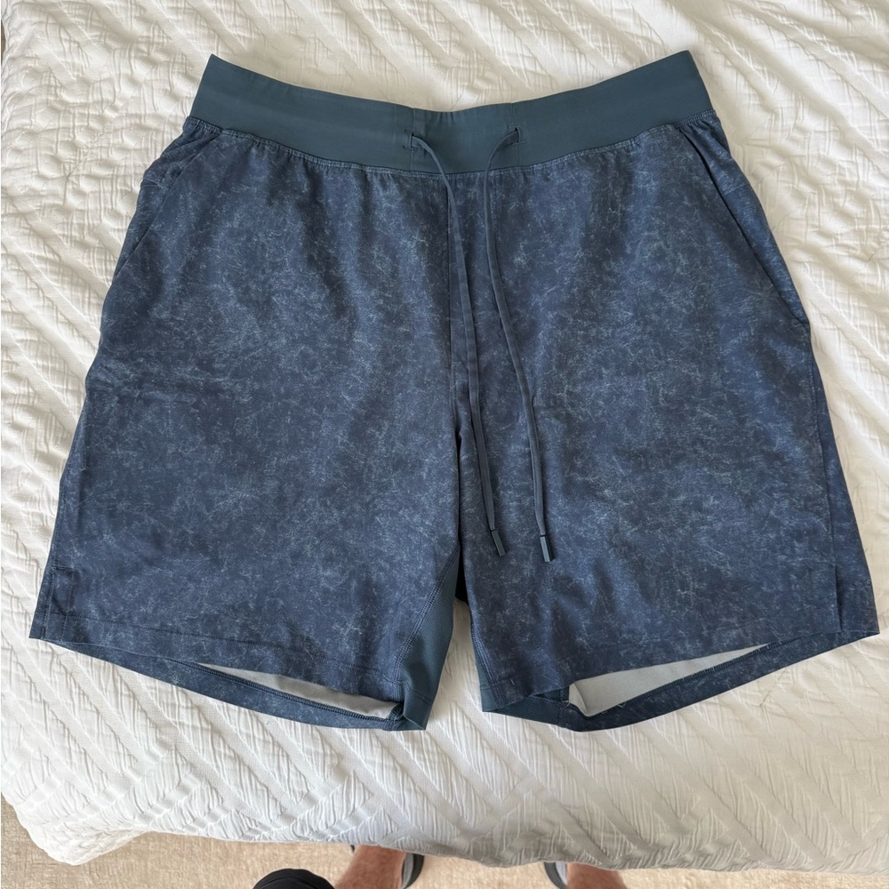 Lululemon Athletica Blue Athletic Shorts Elastic Waistband